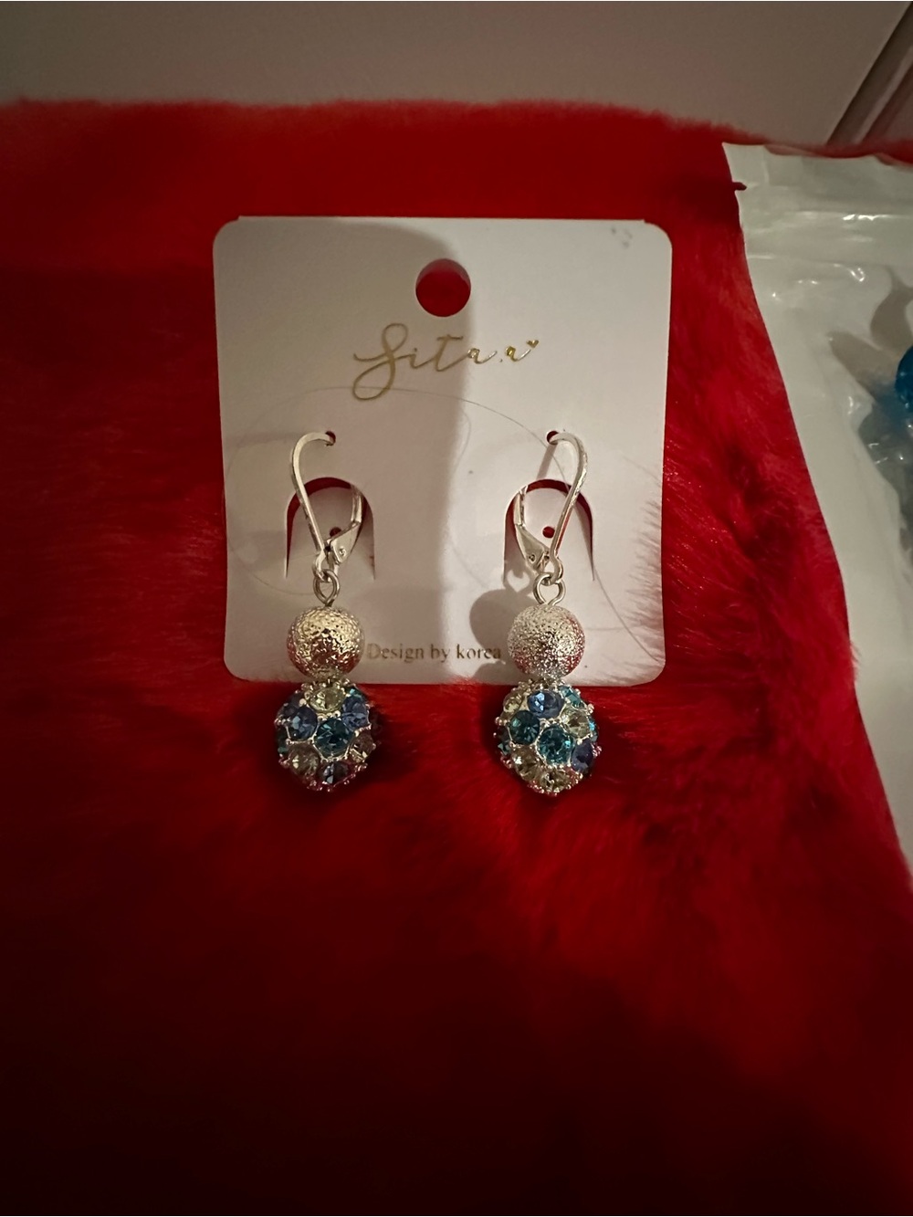 Silver-Tone Blue Crystal Charm Bracelet & Earrings Set - Picture 5 of 5
